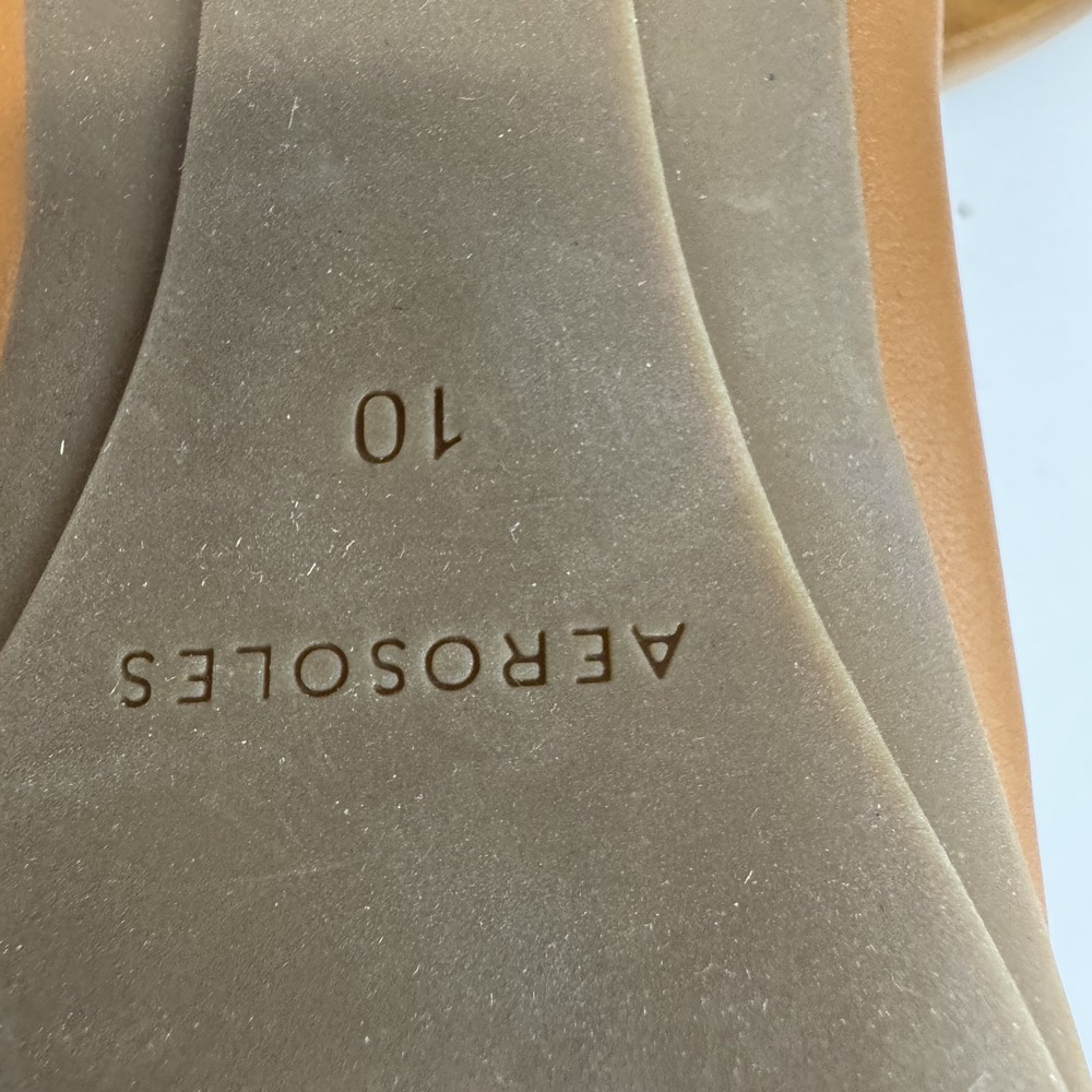 New Womens Aerosoles Cassy Brown Leather Heeled Slide Sandals Size 10 M NWOB - Picture 10 of 10